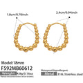 Gold Earrings (F592) / 外径18mm
