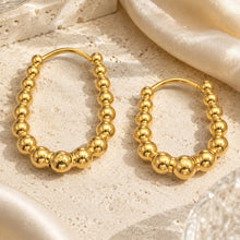 316L Stainless Steel 18K Gold PVD Round Bead Earrings - Round Bead Elegant Style Wholesale Stainless Steel Jewelry - Sensitive Skin Friendly - Detail 11