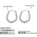 Steel Earrings (F592) / 外径18mm