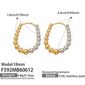 间金 Earrings (F592) / 外径18mm