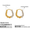 间金 Earrings (F592) / 外径15mm