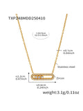 Gold CZ Necklace40+5cm (TXP248) / Default