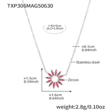 316L Stainless Steel 18K Gold PVD Sparkly Zircon Sunflower Jewelry Collection - Image 12
