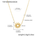 Necklace / Gold / White Zircon