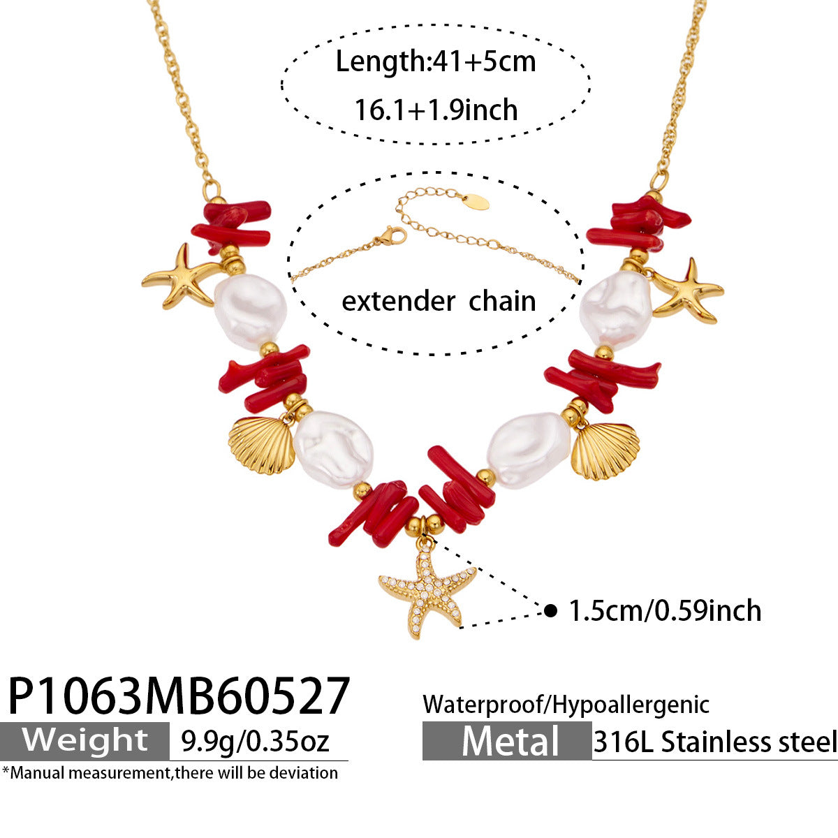 316L Stainless Steel 18K Gold PVD Star Pendant Necklace - Star Pendant Elegant Necklace Wholesale Stainless Steel Jewelry - Sensitive Skin Friendly - Detail 6