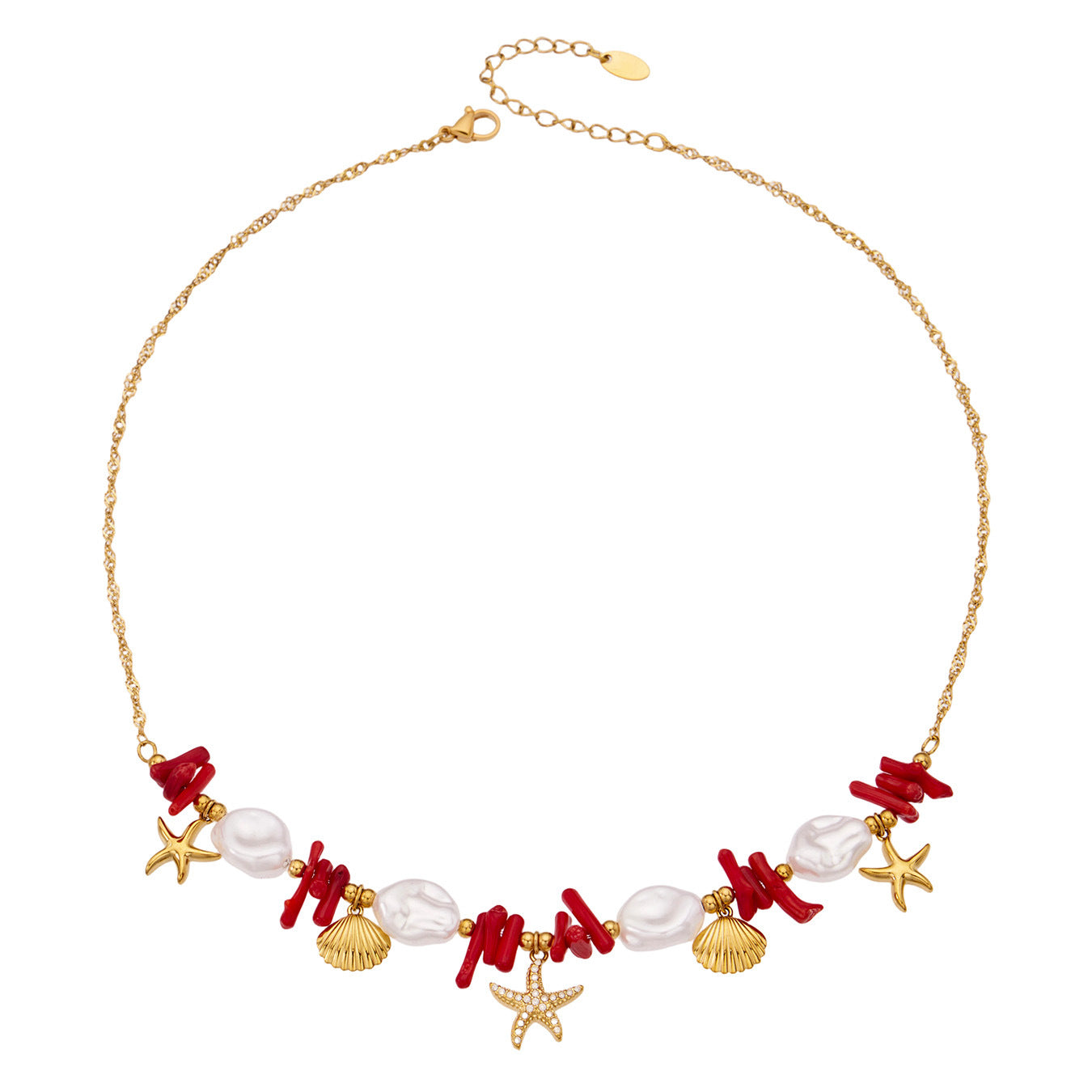 316L Stainless Steel 18K Gold PVD Star Pendant Necklace - Star Pendant Elegant Necklace Wholesale Stainless Steel Jewelry - Sensitive Skin Friendly - Detail 8
