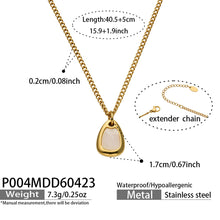 316L Stainless Steel 18K Gold PVD Star Shell Enamel Pendant Necklace - Star Shell Enamel, Coastal Chic, Delicate Design, French Light Luxury Wholesale Stainless Steel Jewelry - Sensitive Skin Friendly - Detail 2