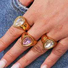 316L Stainless Steel 18K Gold PVD Statement Ring - Image 3