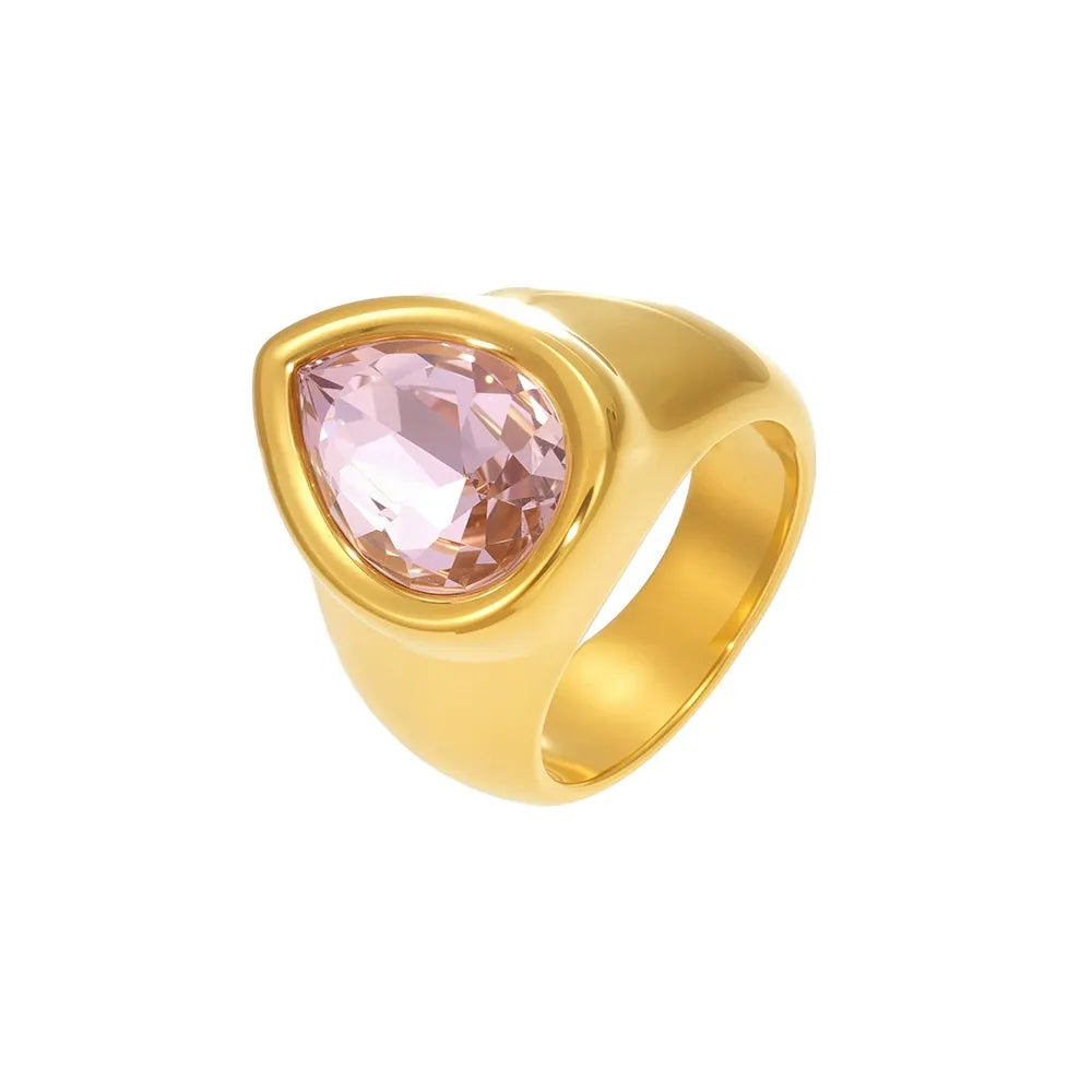 316L Stainless Steel 18K Gold PVD Statement Ring - Image 5