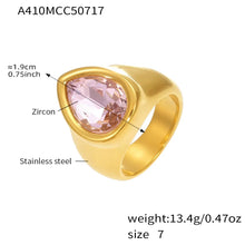 316L Stainless Steel 18K Gold PVD Statement Ring - Image 8