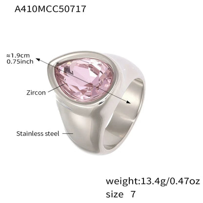 316L Stainless Steel 18K Gold PVD Statement Ring - Image 9
