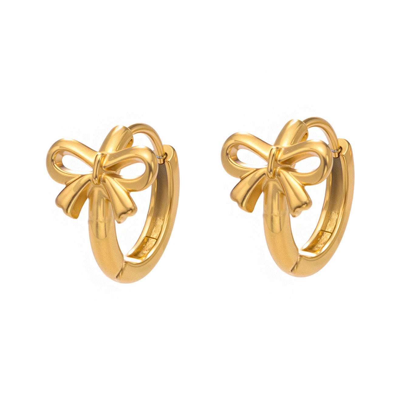316L Stainless Steel 18K Gold PVD Steel Earrings - Minimalist Steel Wholesale Stainless Steel Jewelry - Sensitive Skin Friendly - Detail 10