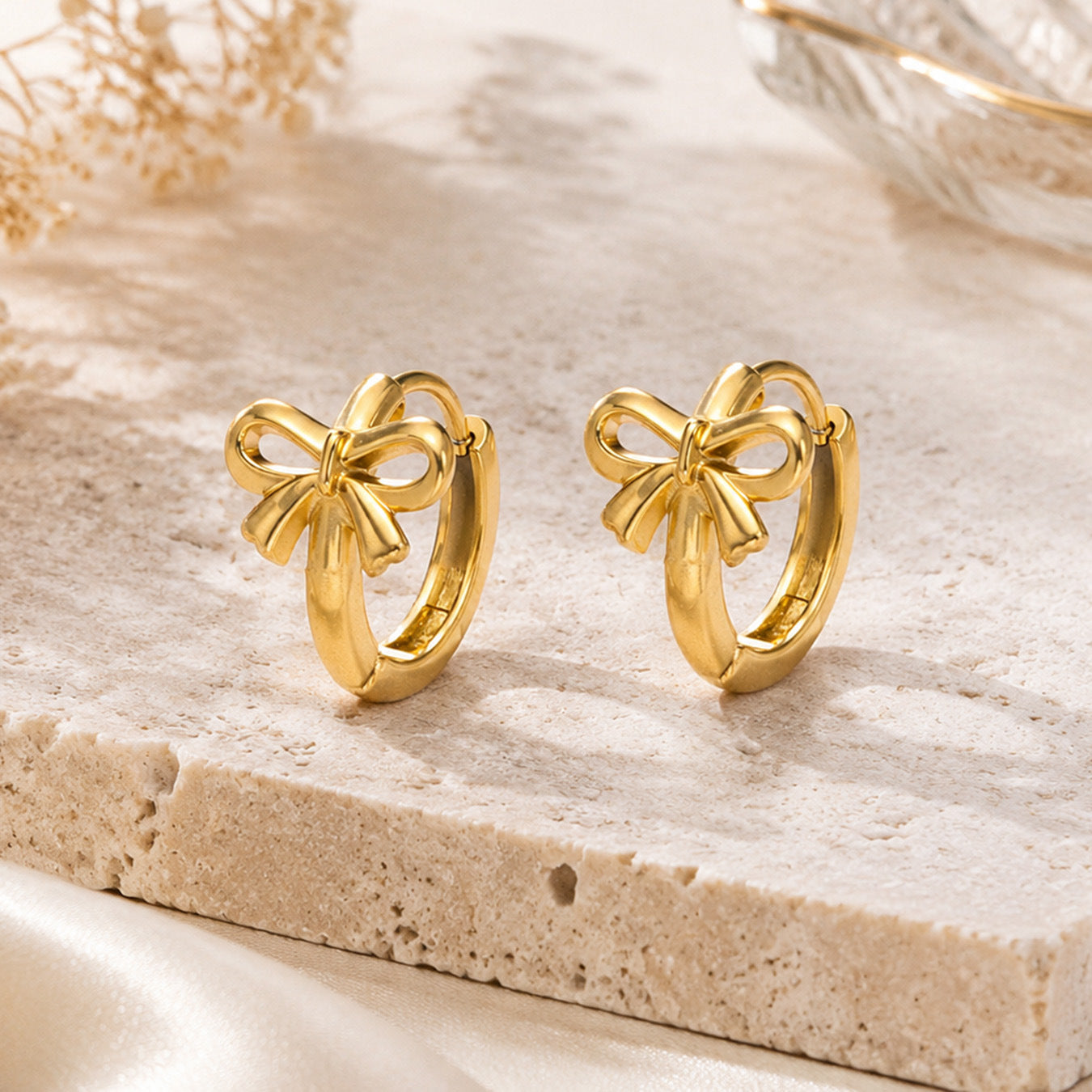 316L Stainless Steel 18K Gold PVD Steel Earrings - Minimalist Steel Wholesale Stainless Steel Jewelry - Sensitive Skin Friendly - Detail 6