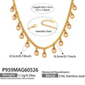 Pink Zircon Gold Necklace 38.5+5cm (P959) / Default