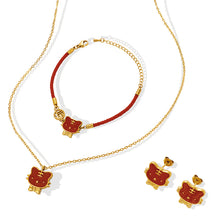 316L Stainless Steel 18K Gold PVD Tiger Zodiac Cute Design Jewelry Set Necklace Bracelet Earrings - Cute Tiger Zodiac Gold Set Wholesale Stainless Steel Jewelry - Sensitive Skin Friendly - Detail 5