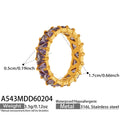 Gold Purple Zircon Ring (A543) / Size 6