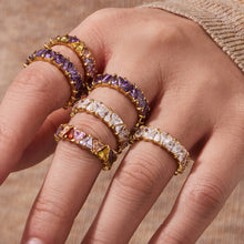 316L Stainless Steel 18K Gold PVD Triangle Zircon Full Pavé Ring - Triangle Zircon Full Pavé, Gold Band, Steel Ring, Modern Minimalist Wholesale Stainless Steel Jewelry - Sensitive Skin Friendly - Detail 9