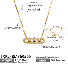 316L Stainless Steel 18K Gold PVD Triple Zircon Geometric Ring Bracelet Necklace Set - Triple Zircon Geometric Set Wholesale Stainless Steel Jewelry - Sensitive Skin Friendly - Detail 21