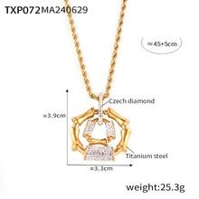 316L Stainless Steel 18K Gold PVD Twisted Chain Jewelry Bracelet - Twisted Gold Chain, Diamond-like Accents Wholesale Stainless Steel Jewelry - Sensitive Skin Friendly - Detail 2