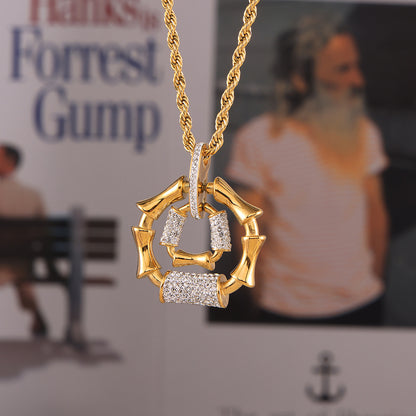 316L Stainless Steel 18K Gold PVD Twisted Chain Jewelry Bracelet - Twisted Gold Chain, Diamond-like Accents Wholesale Stainless Steel Jewelry - Sensitive Skin Friendly - Detail 4
