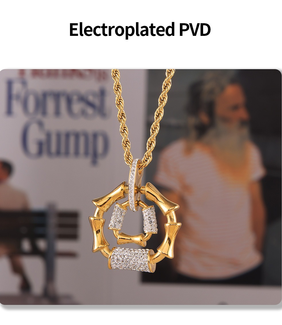 316L Stainless Steel 18K Gold PVD Twisted Chain Jewelry Bracelet - Twisted Gold Chain, Diamond-like Accents Wholesale Stainless Steel Jewelry - Sensitive Skin Friendly - Detail 7