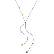 316L Stainless Steel 18K Gold PVD Two-Tone Micro-Inlaid Zircon Long Tassel Y-Necklace - Two-Tone Gold, Micro-Inlaid Zircon, Tassel, Y-Necklace Wholesale Stainless Steel Jewelry - Sensitive Skin Friendly - Detail 1