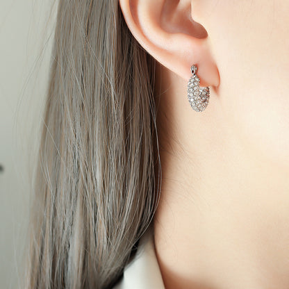316L Stainless Steel 18K Gold PVD U-Shaped Geometric Zircon Earrings - U-Shaped Geometric Zircon Earrings Wholesale Stainless Steel Jewelry - Sensitive Skin Friendly - Detail 8