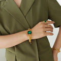 Green Crystal Bracelet (E076) / 18+4cm