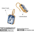 Light Brown Crystal Gold Earrings (TXF554) / Default