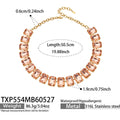 Orange Crystal Gold Necklace (TXP554) / 50.5cm