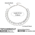 White Crystal Silver Necklace (TXP554) / 50.5cm