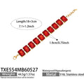 Red Crystal Gold Bracelet (TXE554) / 18+3cm