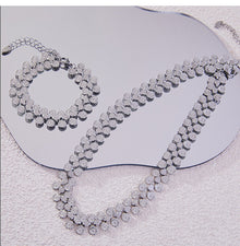 316L Stainless Steel 18K Gold PVD Vintage-Inspired Medallion Spliced Bracelet Necklace Set - Vintage Medallion Spliced Design Wholesale Stainless Steel Jewelry - Sensitive Skin Friendly - Detail 1