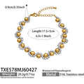 Two-Tone Bracelet 17.5+5cm (TXE578) / Default