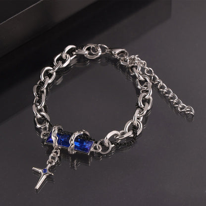 316L Stainless Steel 18K Gold PVD Vintage Zircon Bracelet - Vintage Gold Band Zircon Wholesale Stainless Steel Jewelry - Sensitive Skin Friendly - Detail 17