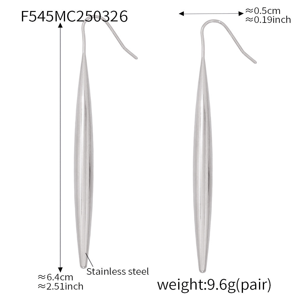316L Stainless Steel 18K Gold PVD Waterdrop Tassel Minimalist Earrings - Waterdrop Tassel Minimalist Slimming Earrings Wholesale Stainless Steel Jewelry - Sensitive Skin Friendly - Detail 11