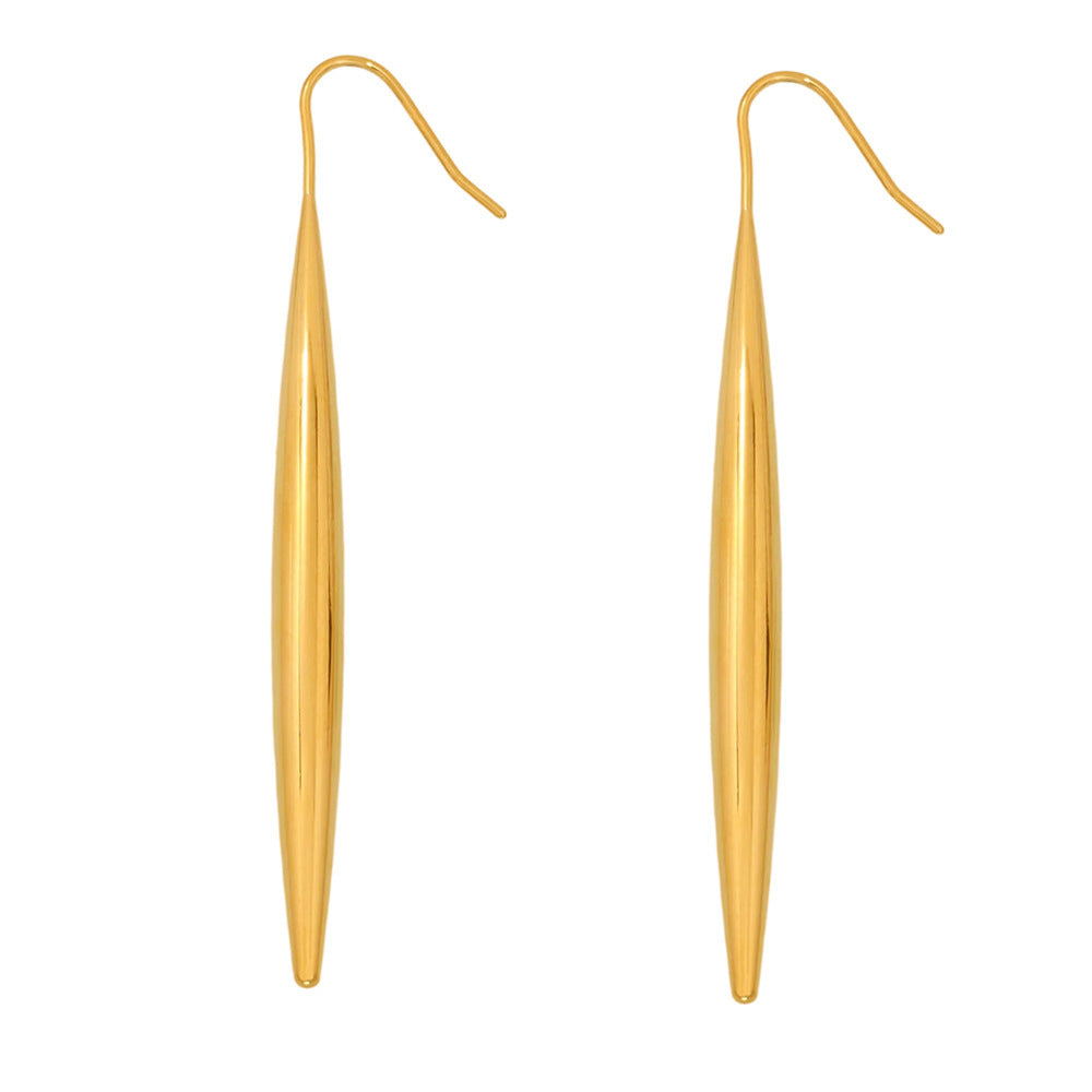 316L Stainless Steel 18K Gold PVD Waterdrop Tassel Minimalist Earrings - Waterdrop Tassel Minimalist Slimming Earrings Wholesale Stainless Steel Jewelry - Sensitive Skin Friendly - Detail 15