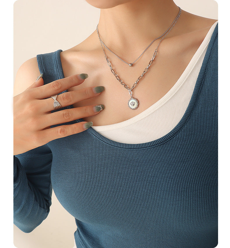 316L Stainless Steel 18K Gold PVD Bee Jewelry Set, White Mother-of-Pearl Bee Drop Earrings & Pendant Necklace, Minimalist Hypoallergenic Jewelry for Women, Wholesale Stainless Steel Jewelry