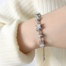 316L Stainless Steel 18K Gold PVD Zircon Beaded Bracelet - Zircon, Beaded, Delicate Chain, Modern, Minimalist Wholesale Stainless Steel Jewelry - Sensitive Skin Friendly - Detail 3