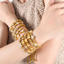 316L Stainless Steel 18K Gold PVD Zircon Beaded Bracelet - Zircon, Beaded, Delicate Chain, Modern, Minimalist Wholesale Stainless Steel Jewelry - Sensitive Skin Friendly - Detail 5