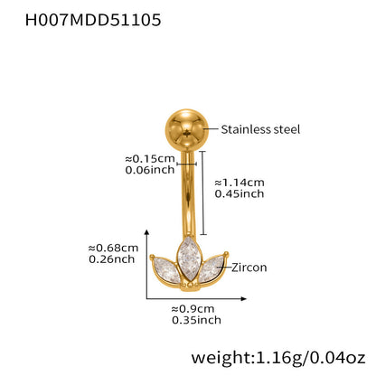 Silver detachable zircon belly button ring bulk wholesale, DIY removable body piercing