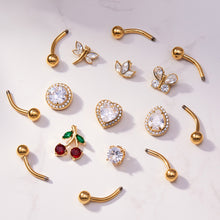 316L Stainless Steel 18K Gold PVD Zircon Belly Button Ring - Zircon, DIY Piercing, Modern, Minimalist Wholesale Stainless Steel Jewelry - Sensitive Skin Friendly - Detail 27