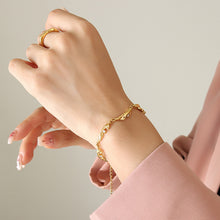316L Stainless Steel 18K Gold PVD Zircon Embedded Bracelet - Gold Bracelet Zircon Minimalist Wholesale Stainless Steel Jewelry - Sensitive Skin Friendly - Detail 2