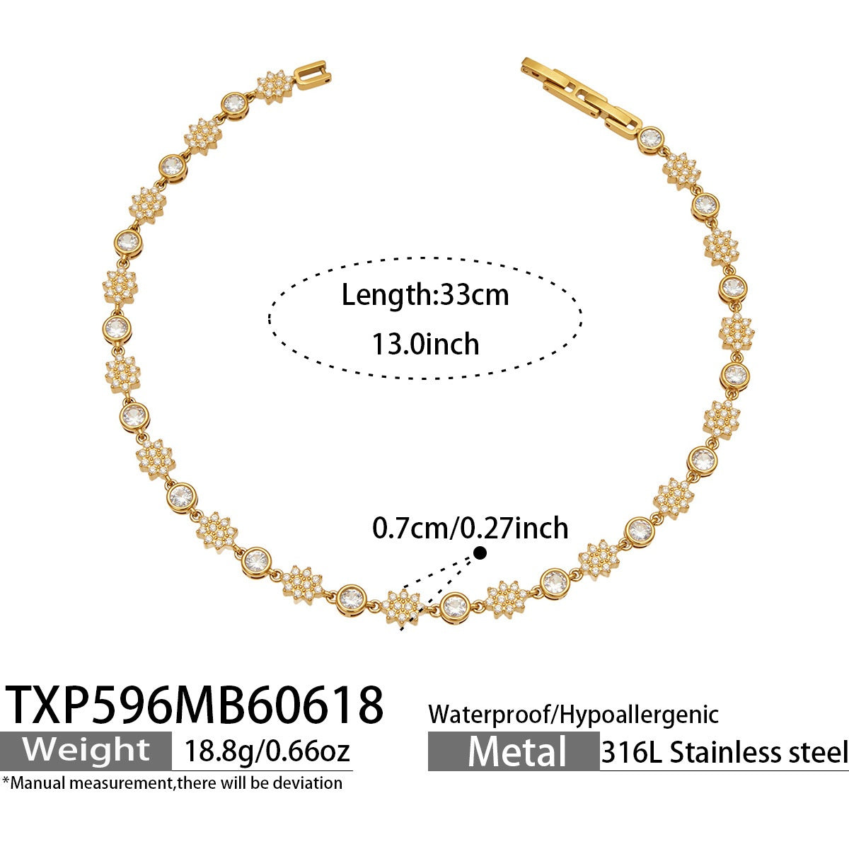 316L Stainless Steel 18K Gold PVD Zircon Heart Clover Pendant Necklace - Zircon Heart Clover Modern Pendant Wholesale Stainless Steel Jewelry - Sensitive Skin Friendly - Detail 12