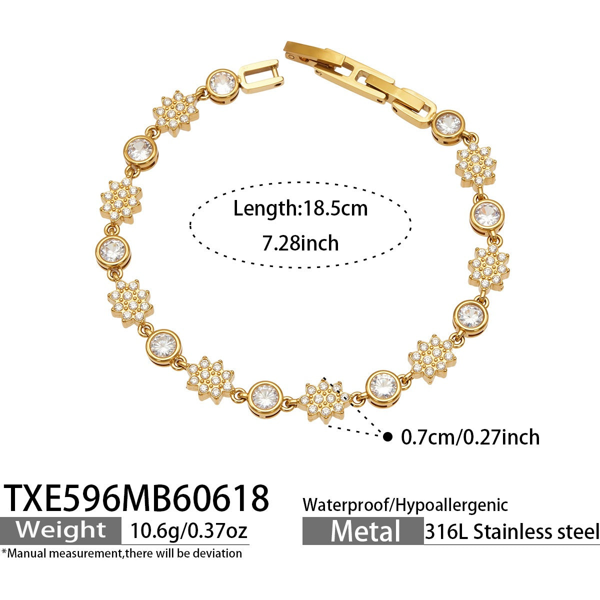 316L Stainless Steel 18K Gold PVD Zircon Heart Clover Pendant Necklace - Zircon Heart Clover Modern Pendant Wholesale Stainless Steel Jewelry - Sensitive Skin Friendly - Detail 9