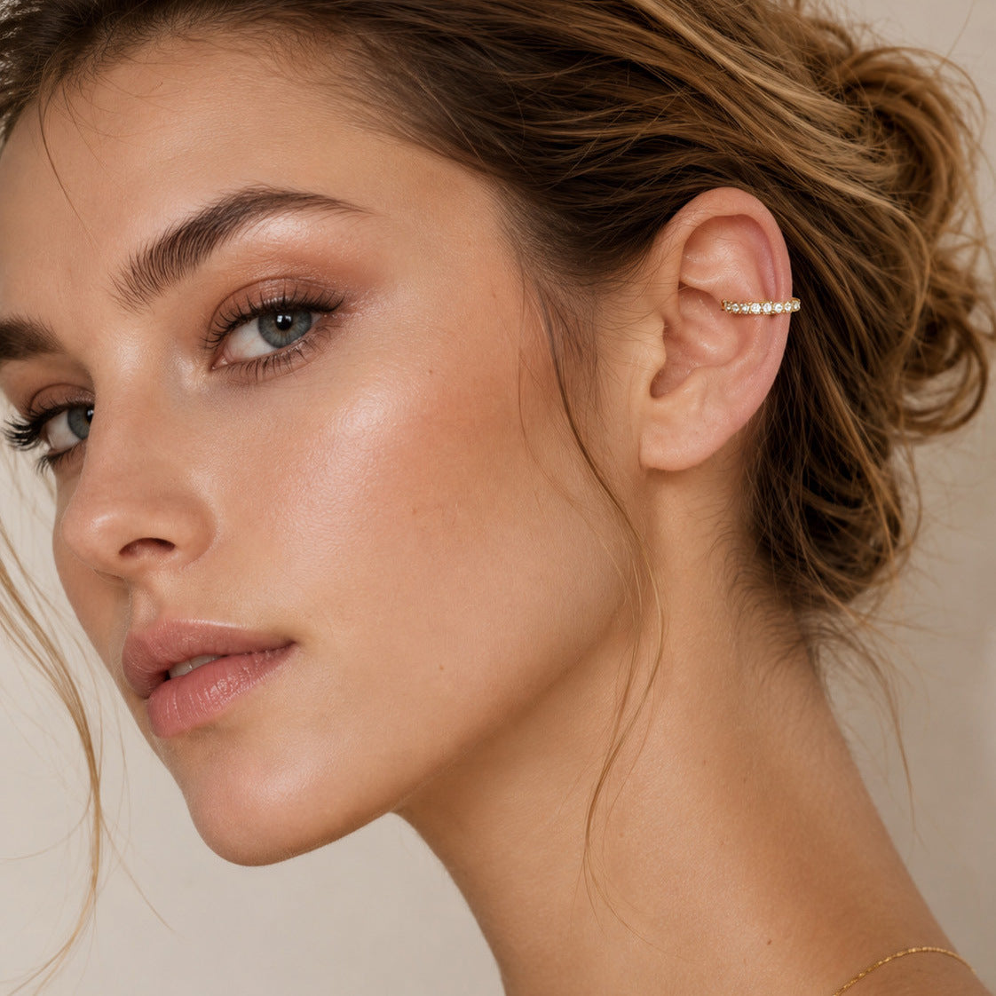 316L Stainless Steel 18K Gold PVD Zircon Inlaid Earrings Earrings - Zircon Inlaid Modern Earrings Wholesale Stainless Steel Jewelry - Sensitive Skin Friendly - Detail 12