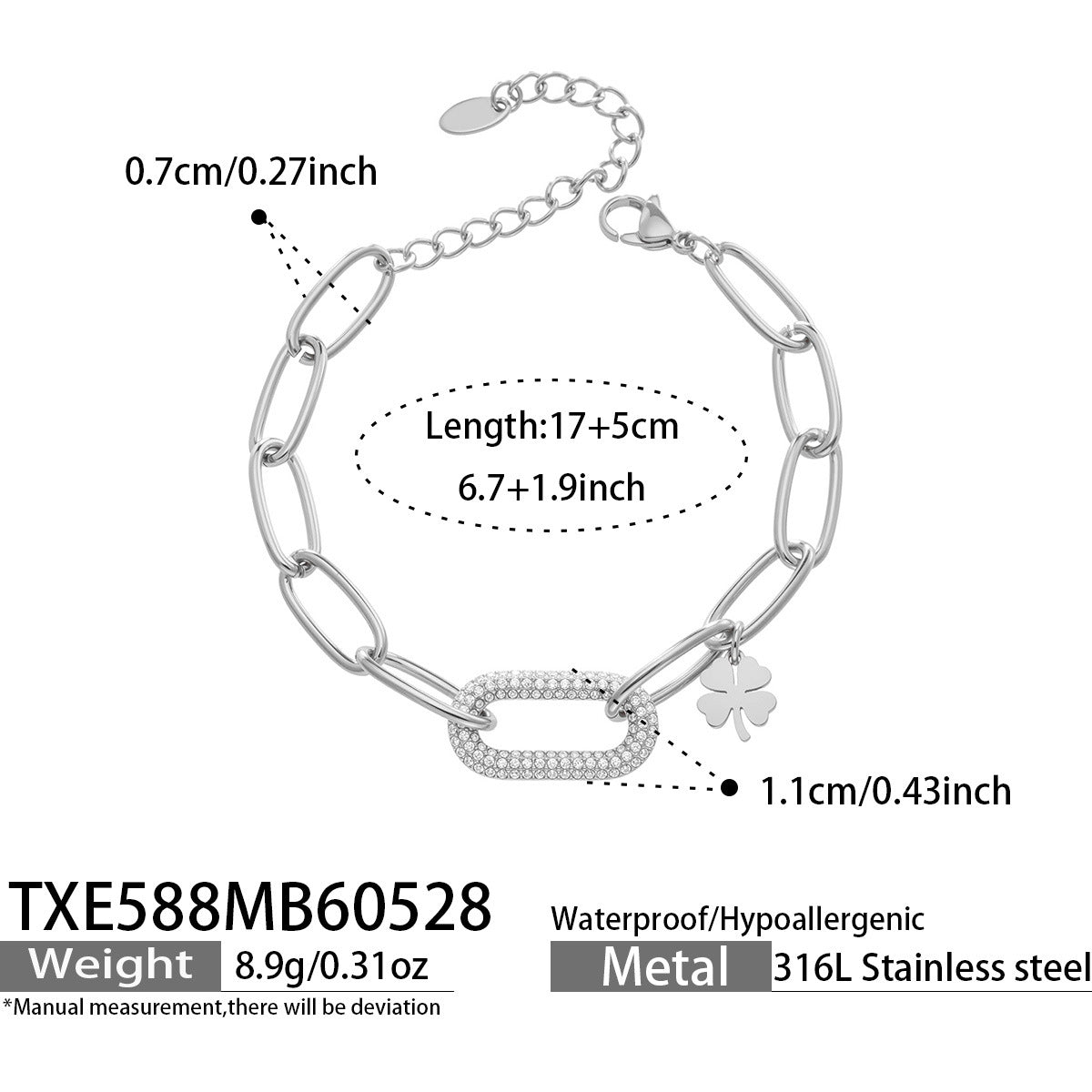 316L Stainless Steel 18K Gold PVD Zircon Lock Necklace Necklace - Vintage Gold Band Zircon Wholesale Stainless Steel Jewelry - Sensitive Skin Friendly - Detail 12