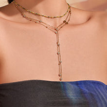 316L Stainless Steel 18K Gold PVD Zircon Necklace & Bracelet Set - Elegant Gold Zircon Set Wholesale Stainless Steel Jewelry - Sensitive Skin Friendly - Detail 9