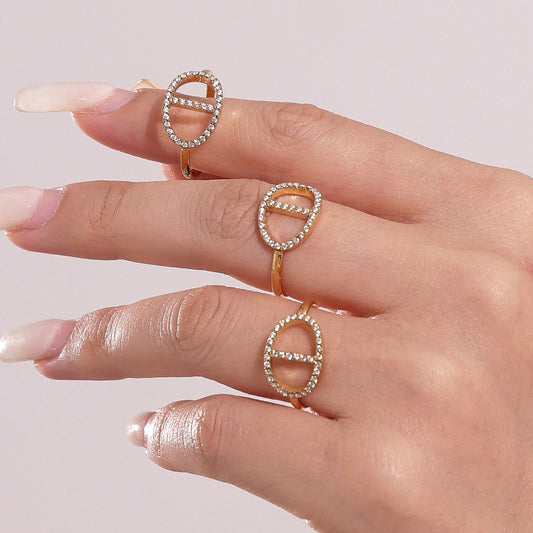 316L Stainless Steel 18K Gold PVD Zircon Y Drop Necklace Set - Modern Zircon Y Drop Necklace Set Wholesale Stainless Steel Jewelry - Sensitive Skin Friendly - Detail 1