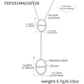 Steel Y CZ Necklace40+5cm (TXP331) / Default